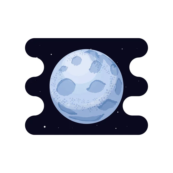 Luna satélite escena espacial — Vector de stock