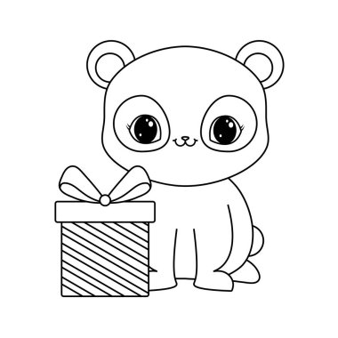 hediye kutusu ile panda ayı hayvan