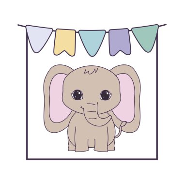 çelenk asılı sevimli fil hayvan