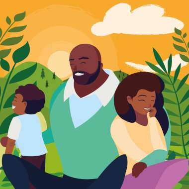 manzara oğlu ile siyah anne çift