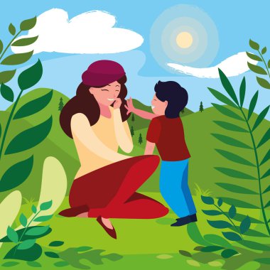 manzara oğlu ile anne