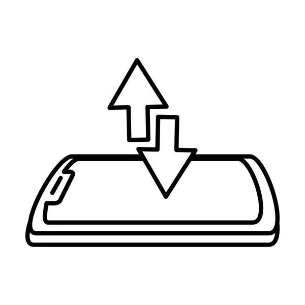 Smartphone mit Pfeilsignalen — Stockvektor