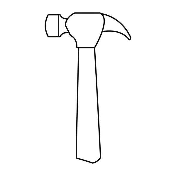 Martillo engranaje icono de herramienta — Vector de stock