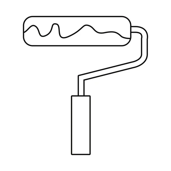 Schilderen roller gereedschap — Stockvector