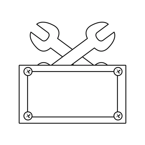 Klíč stavební deska — Stockový vektor