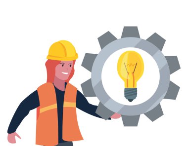 inşaat işçisi kadın dişli