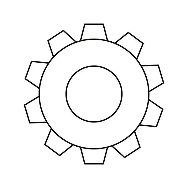 Engranaje cogwheel mecánico — Vector de stock