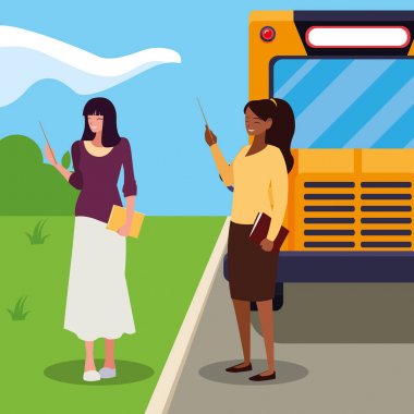 stop otobus karakterleri ırklar arası kadın öğretmenler