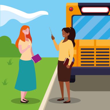 stop otobus karakterleri ırklar arası kadın öğretmenler