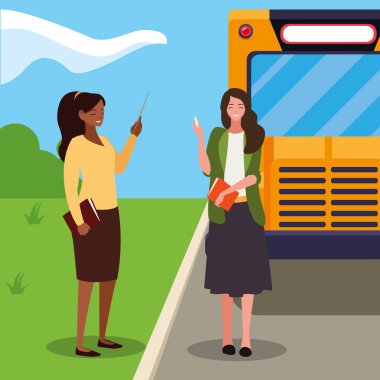 stop otobus karakterleri ırklar arası kadın öğretmenler