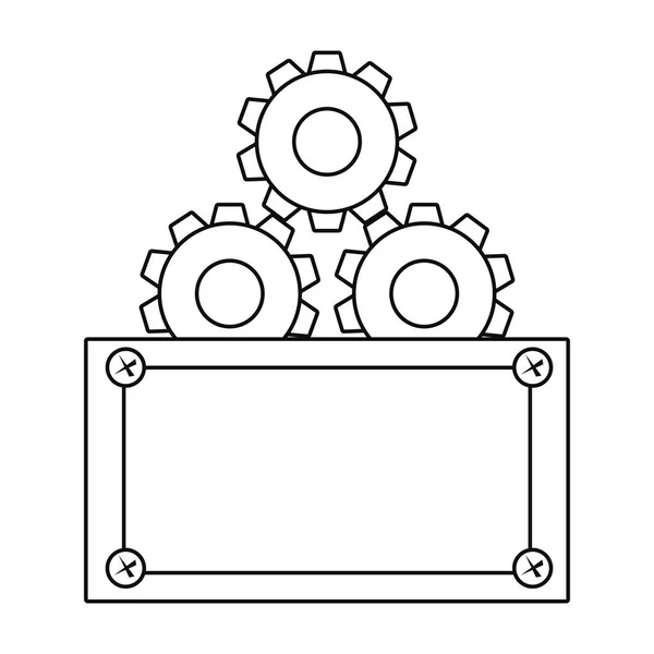 ギア建設ボードツール — ストックベクタ