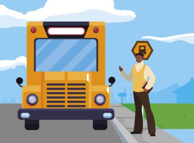 stop otobelinde siyah öğretmen erkek