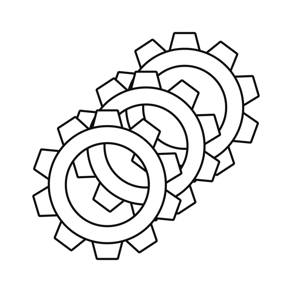 Engrenages roue dentée outil — Image vectorielle