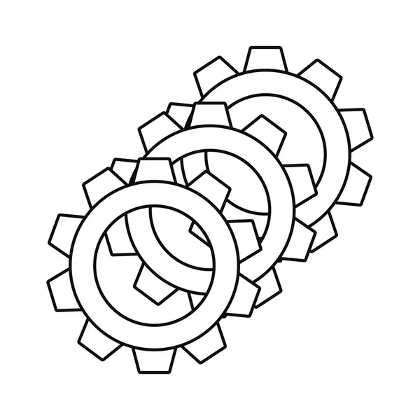 Engranajes herramienta rueda dentada — Archivo Imágenes Vectoriales