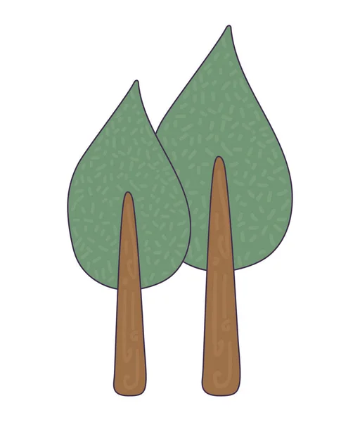 Деревья посадить изолированный значок — стоковый вектор