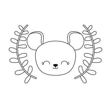 taç yaprakları ile sevimli fare hayvan başkanı