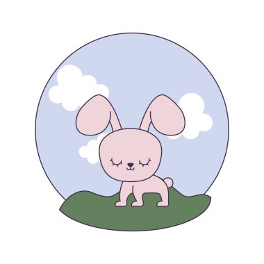 sevimli tavşan hayvan peyzaj