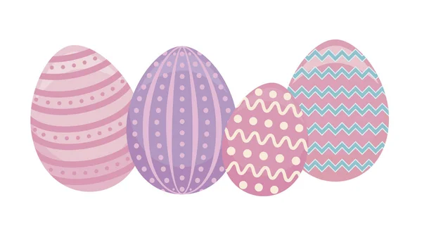 Huevos decorados de Pascua — Vector de stock