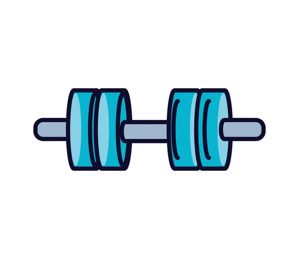 Dumbbell sport isolated icon — Stock Vector