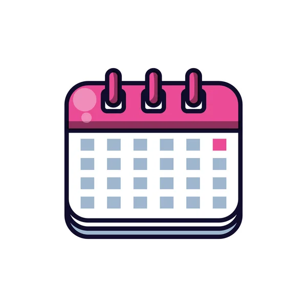 Calendar reminder date isolated icon — Stock Vector