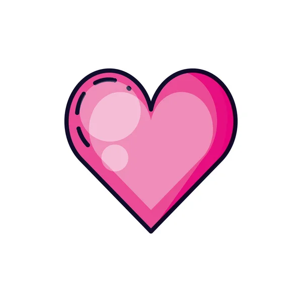 Heart love isolated icon — Stock Vector