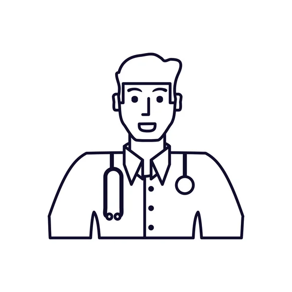 Γιατρός επαγγελματίας χαρακτήρας avatar — Διανυσματικό Αρχείο