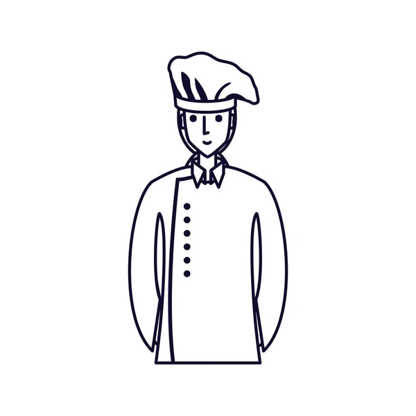 Chef professionnel personnage avatar féminin — Image vectorielle