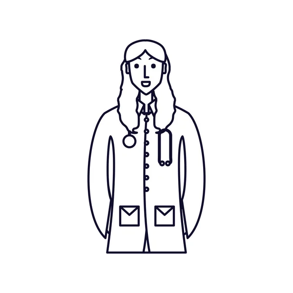 ตัวละครอวตาร์มืออาชีพของแพทย์หญิง — ภาพเวกเตอร์สต็อก