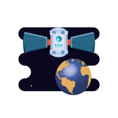 uydu sahne alanı ile dünya gezegeni