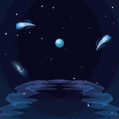 dünya gezegen sahne uzay