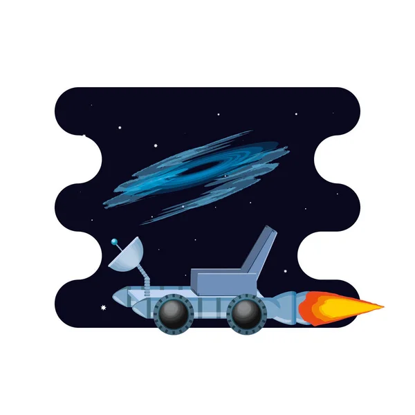 Space explorer vehicle icon — Stock Vector