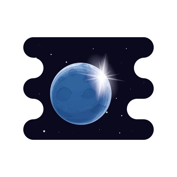 Uranus planète scène espace — Image vectorielle