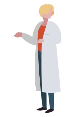 üniforma karakterli kadın ilaç işçisi