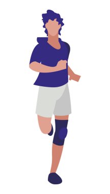 atletik adam çalışan karakter