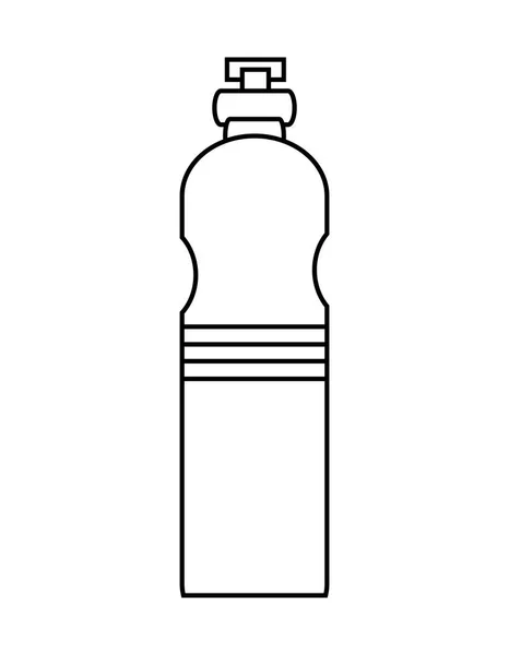 Botella agua gimnasio accesorio — Archivo Imágenes Vectoriales