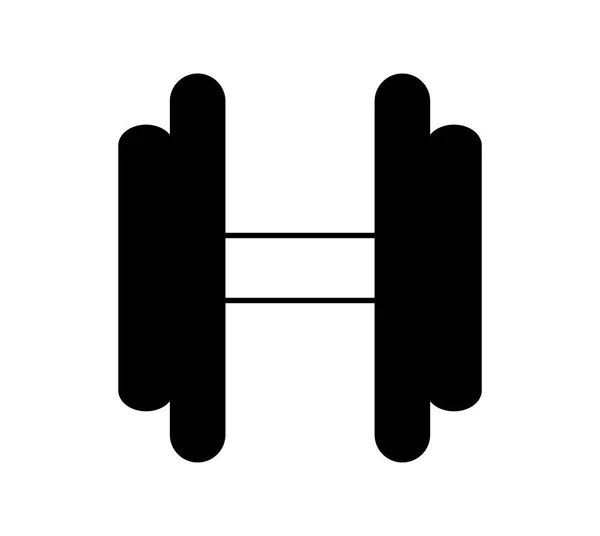 Dumbbell weight lifting equipment — Stock Vector