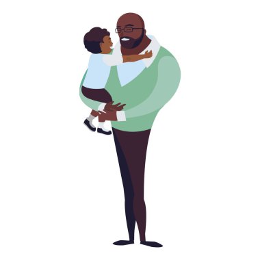 oğlu karakterleri ile afro baba