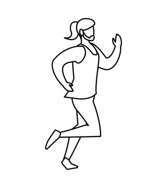 atletik adam çalışan karakter