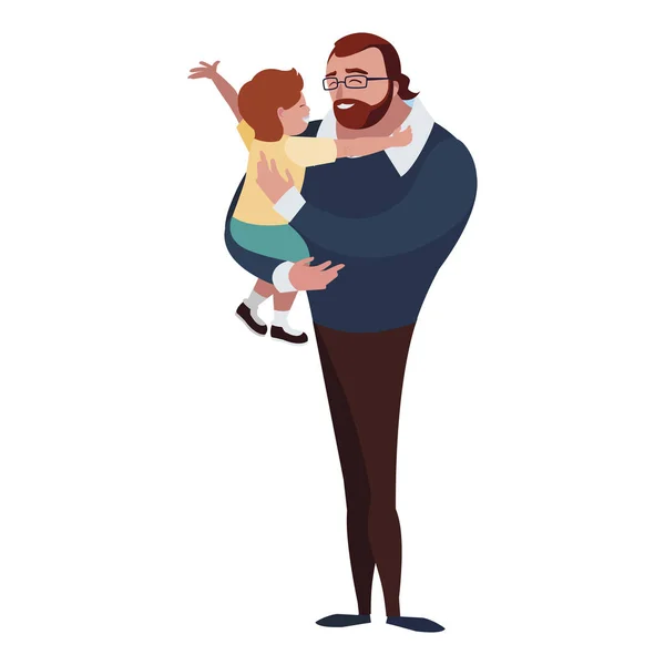 Ο πατέρας με γιο χαρακτήρες — Διανυσματικό Αρχείο