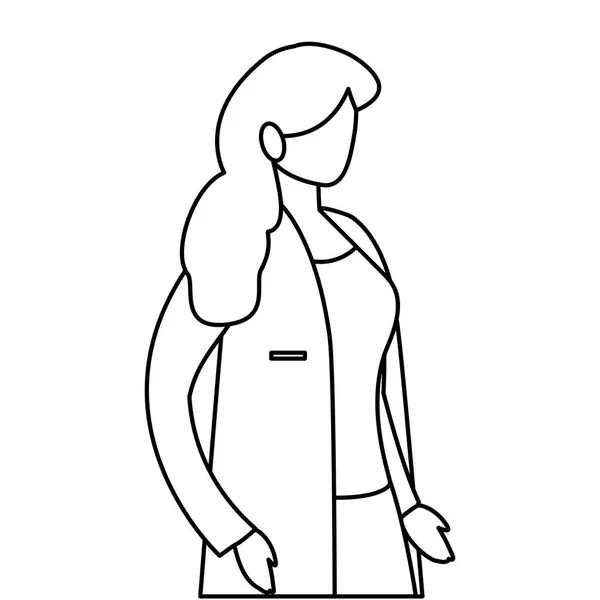 Travailleuse en médecine ayant un caractère uniforme — Image vectorielle