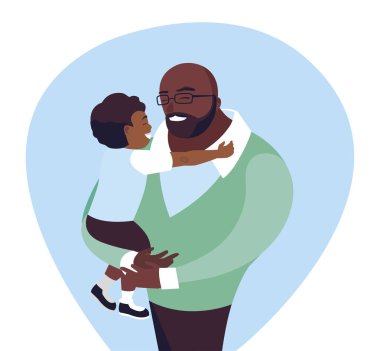 oğlu karakterleri ile afro baba