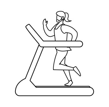 elektrikli koşu bandı bant çalışan atletik adam