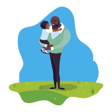 alanında oğlu ile afro baba