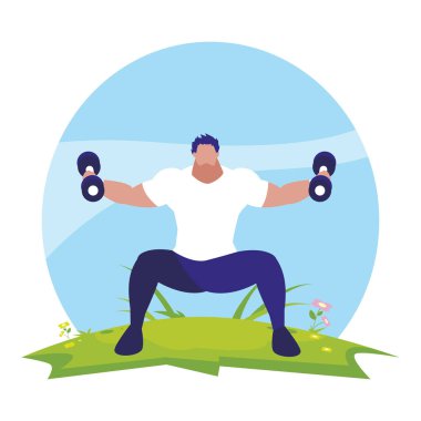 kampta atletik adam ağırlık kaldırma