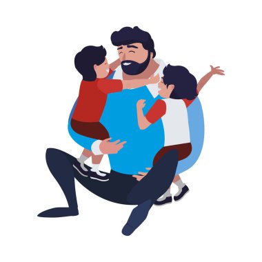 babası ile oğulları karakterlerin
