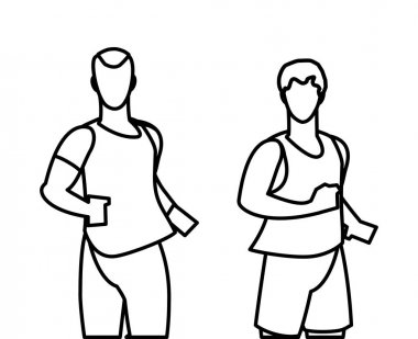 atletik erkekler karakter çalışan