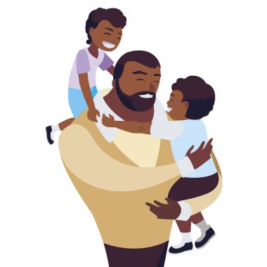 oğulları karakterleri ile afro baba