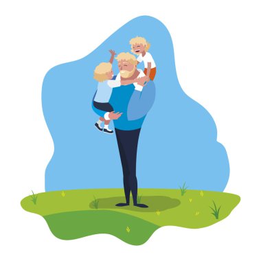 alanında oğulları karakterleri ile baba