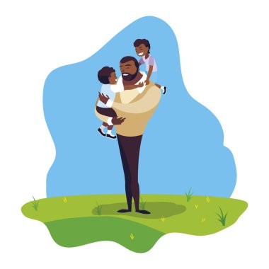 alanında oğulları karakterleri ile afro baba