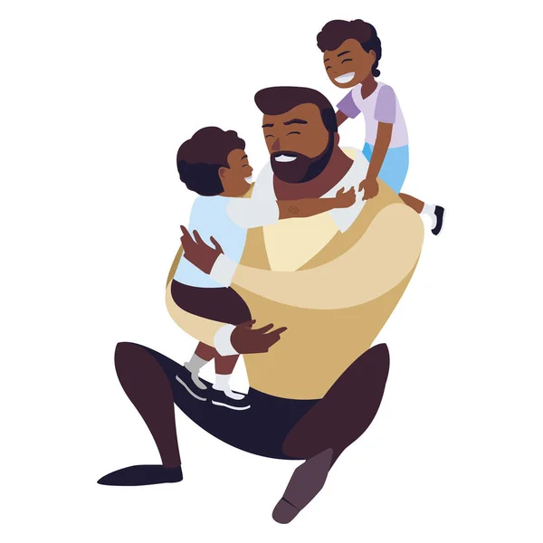 Afro Fader med Sons tecken — Stock vektor